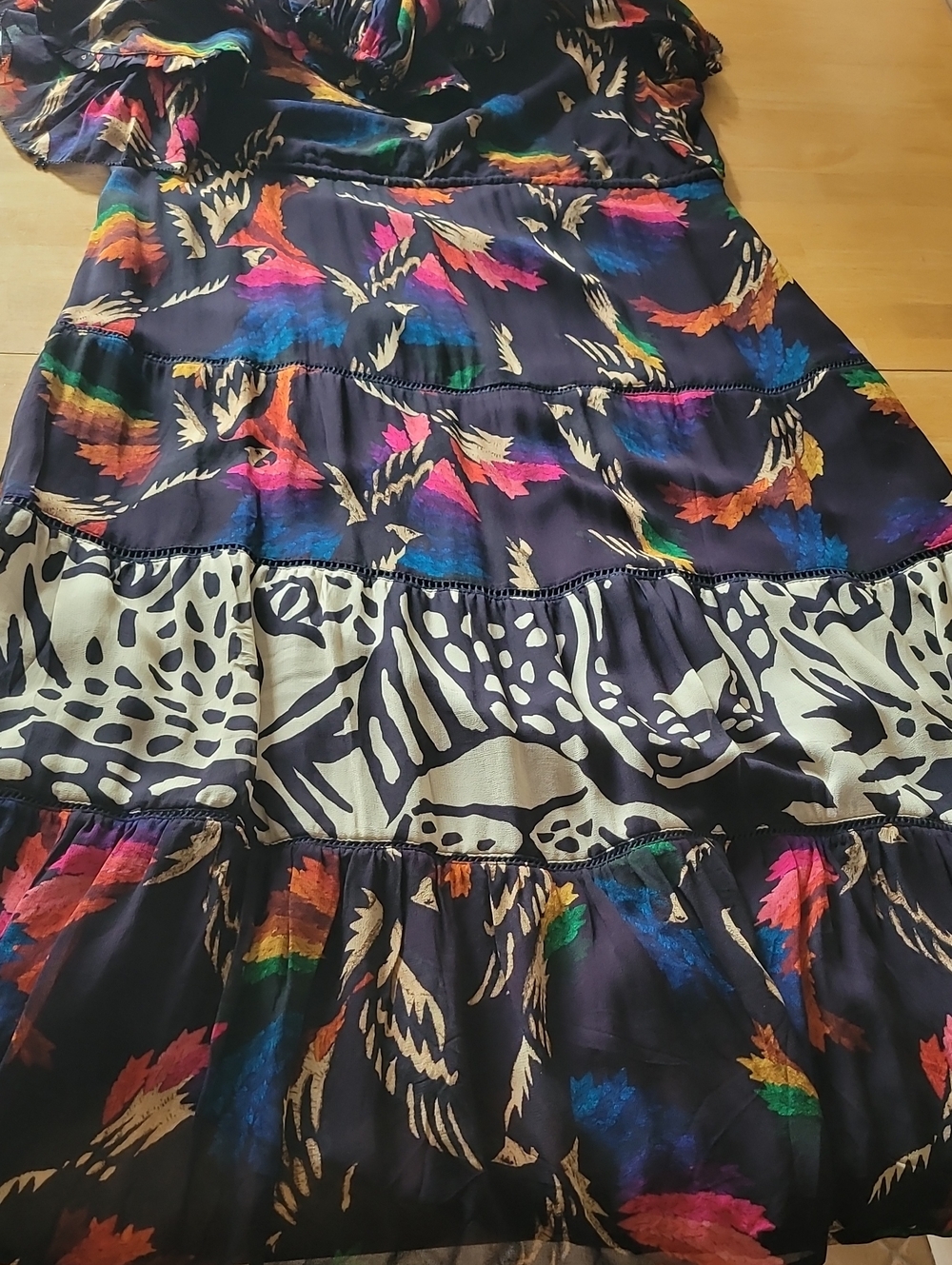 Farm Rio Black Macaws Flight Ankle Dress - Picture 6 of 16